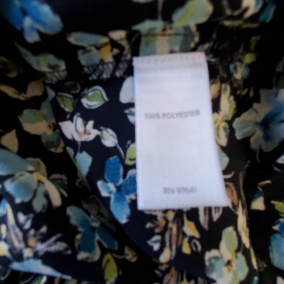 J. Jill Layered Floral Tunic Size 2X Long Sleeve Button-up Relaxed Shirt Fall - Picture 12 of 14